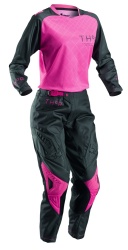 Pantalon cross femme Thor PHASE CLUTCH charbon/corail