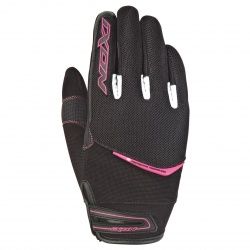 Gants été textile femme Ixon RS Slick Lady noir/blanc/fushia