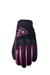 Gants femme Five GLOBE WOMAN noir/rose fluo