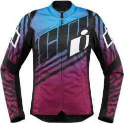 Blouson textile femme Icon Overlord SB2 Wild Child CE violet/bleu