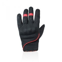 Gants moto été femme Darts Splash noir/rouge
