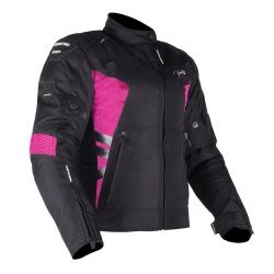 Blouson textile femme V'Quattro SP21 LADY noir/rose