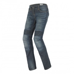 Jean femme Spidi J&RACING LADY bleu foncé usé