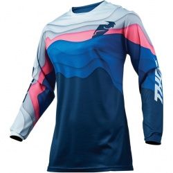 Maillot cross femme Thor Pulse Depths ocean/rose