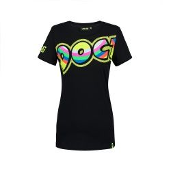 Tee shirt femme VR46 Valentino Rossi Doc noir 2018