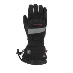 Gants cuir/textile femme chauffants V'Quattro Lady Clara 18 Heating noir