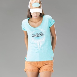 Tee-shirt femme Von Dutch Ashley bleu