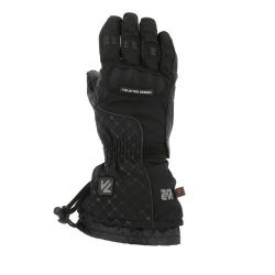 Gants cuir/textile femme chauffants V'Quattro Lady Chiara 18 Heating noir