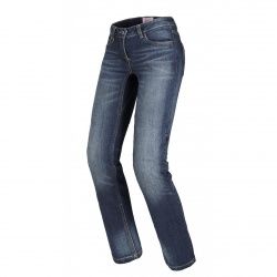 Jean femme Spidi J-TRACKER LADY L32 bleu foncé usé