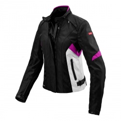 Veste textile femme Spidi FLASH H2OUT LADY noir/fushia