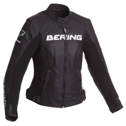 Blouson cuir femme Bering LADY SAWYER Noir/Blanc