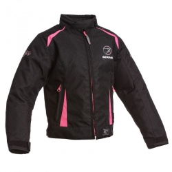 Blouson Bering LADY MELISSA Kid noir/fushia