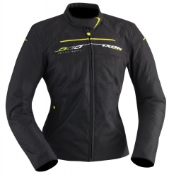Blouson textile femme Ixon HELIA noir/jaune vif