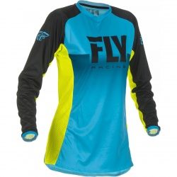 Maillot cross femme Fly Racing Lite bleu/jaune