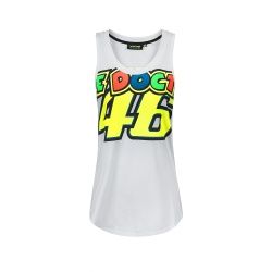 Débardeur femme VR46 Valentino Rossi Stripes blanc 2018