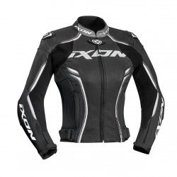 Blouson cuir femme Ixon Vortex Lady noir/blanc