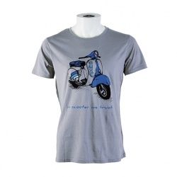 T-shirt Polini Scooter femme gris