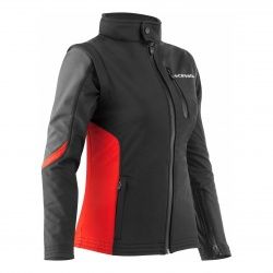 Veste femme Acerbis Softshell noir/rouge