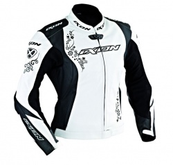 Blouson cuir Ixon Prima VX Femme Noir/blanc