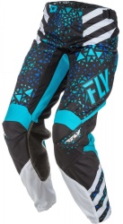 Pantalon cross femme Fly Racing Kinetic bleu/blanc