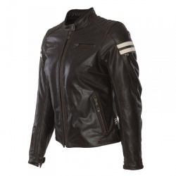 Blouson cuir Segura Lady Retro marron/beige