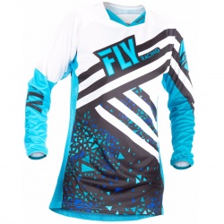 Maillot cross Fly KINETIC YOUTH GIRLS - BLEU BLANC -