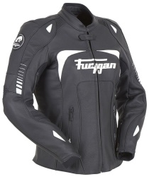Blouson cuir femme Furygan GINGER noir/blanc
