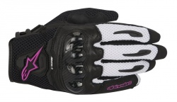 Gants femme Alpinestars STELLA SMX-1 AIR noir/blanc/fushia