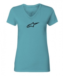 Tee shirt femme Alpinestars AGELESS bleu