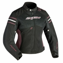 Blouson textile Ixon Electra Femme Noir/aubergine