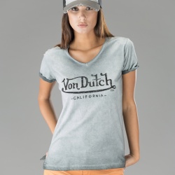 Tee-shirt femme Von Dutch Basic gris