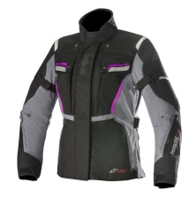 Blouson femme textile Alpinestars STELLA BOGOTA V2 DRYSTAR noir / gris / fuchsia