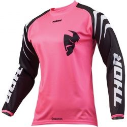 Maillot cross femme Thor Sector Zones noir/rose