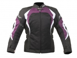 Blouson textile femme RST Brooklyn ventilé noir/violet