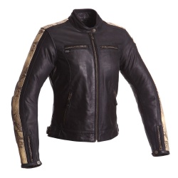 Blouson cuir femme Segura LADY NYGMA noir/beige