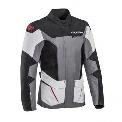 Veste textile femme Ixon Sicilia Lady noir/gris/rouge
