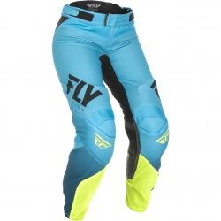 Pantalon cross femme Fly Racing Lite bleu/jaune