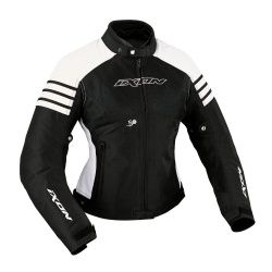 Blouson textile femme Ixon Electra noir/blanc