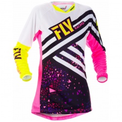 Maillot cross Fly KINETIC YOUTH GIRLS - ROSE JAUNE -