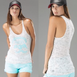 Débardeur femme Von Dutch Lurex blanc