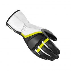 Gants femme cuir/textile Spidi Grip 2 Lady noir/jaune fluo/blanc