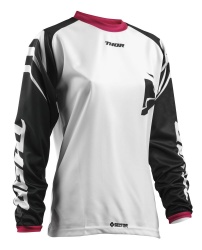 Maillot cross femme Thor Sector Zones blanc/rose/noir