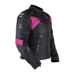 Blouson textile femme V'Quattro SP51 LADY noir/rose