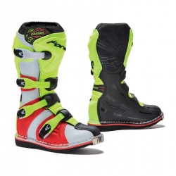 Bottes cross Forma COUGAR NOIR/JAUNE FLUO/ROUGE (enfants/femmes)