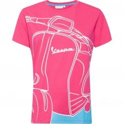 T-shirt femme Vespa 70 Years Young rose/bleu