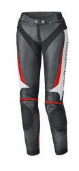 Pantalon cuir femme Held LANE II noir/blanc/rouge