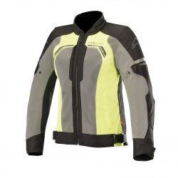 Blouson textile femme Alpinestars Stella Durango Air noir/gris foncé/jaune fluo