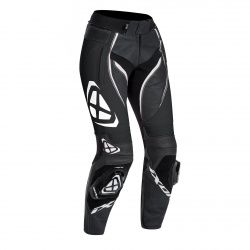 Pantalon cuir femme Ixon Vortex Lady noir/blanc
