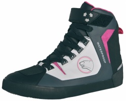 Chaussures de moto Bering Lady Swinton gris/blanc/fuschia