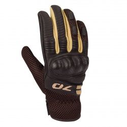 Gants cuir/textile Segura Lady Melbourne marron/beige